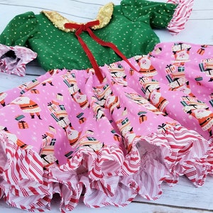 Christmas Dress, Christmas Outfit, Toddler Christmas Dress, Santa Dress, Pink Santa Dress, Sequin Christmas Dress