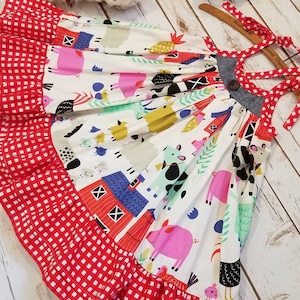 Farm Dress, Country Dress, Farm Life, Farmers Daughter, County Girl Dress, Farmer, Farm Life, Farm Kids, County Fair, 4H