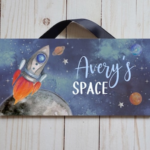 Space Name Sign/ Rocketship/ Space Door Hanger