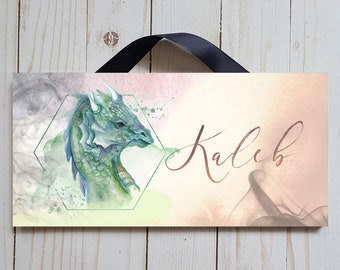 Personalized Dragon Name Sign | Child's Bedroom Door Sign
