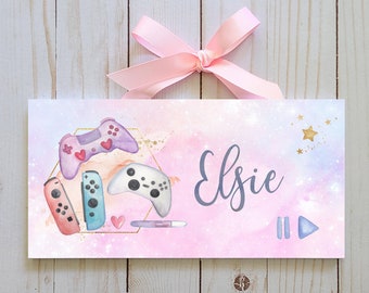 Personalized Gamer Girl Name Sign/ Video Game Sign