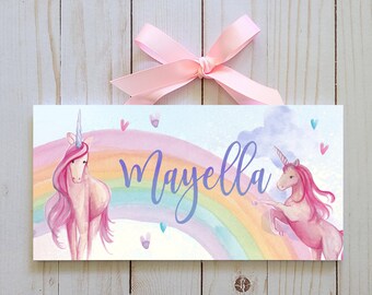 Unicorn Name Sign - Etsy