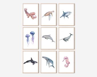 Sea Creatures/ Underwater Nursery Prints