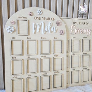 Winter OneDerland First Birthday Photo Board | First Birthday Photo Frame | Birthday Party Decor | Snowflake Themed First Birthday Party