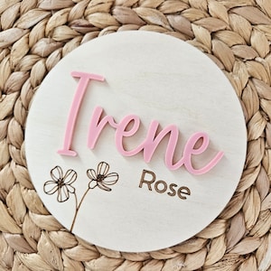 Disque de naissance | Faire-part de naissance | Panneau d'hôpital recto-verso avec statistiques de naissance | Accessoire photo bébé