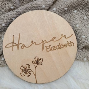 Personalized Baby Name Sign/ Birth Announcement/ Baby Name Announcement/ Newborn Name Sign/ Birth Stats Sign