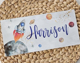Personalized Space Name Sign | Children's Bedroom Door Plaque