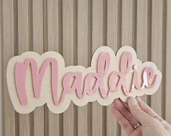 Custom Child's Bedroom Door Sign | Minimalist Name Sign for Kid's Room