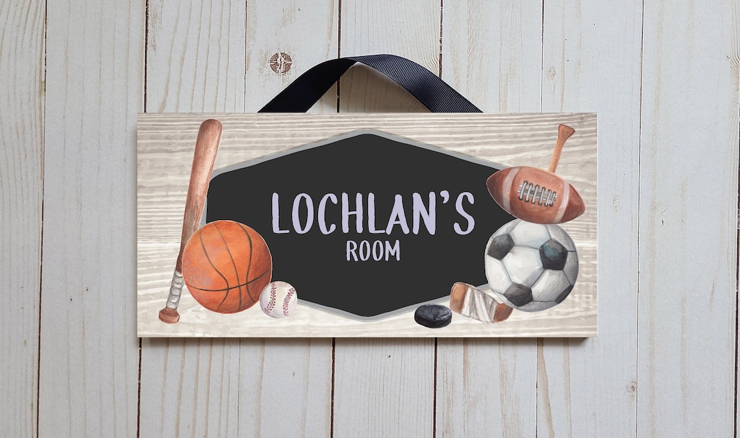 Sports Name Sign/ Personalized Sports Door Sign/ Athlete Door Hanger Etsy