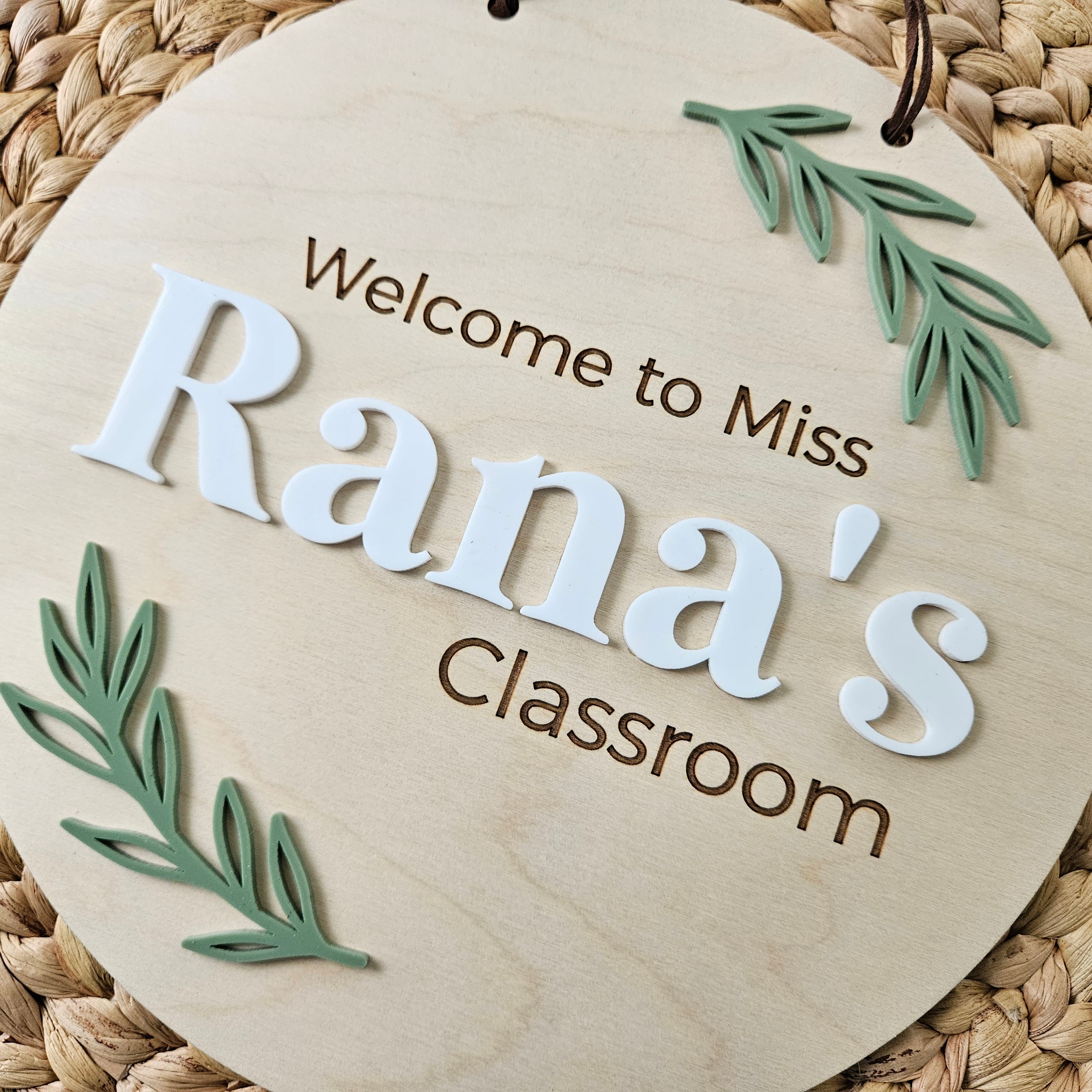 Personalized Wood Teacher Door Sign | Classroom Decor - Etsy