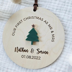 First Christmas as Mr and Mrs Ornament | Wedding Christmas Ornament | Newlywed Ornament