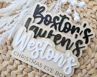 Christmas Eve Box Plaque | Sign for Christmas Eve Box | Name Sign for Christmas Eve Box