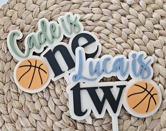 Personalized Basketball Cake Topper | Sports Birthday sports Party Decor