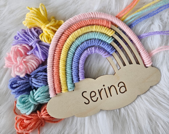 Personalized Rainbow Craft Kit for Kids | Cute Craft for Kids | Birthday Party Craft Set