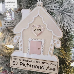 Personalisierte New Home Ornament | Laser geätzte baltische Birke