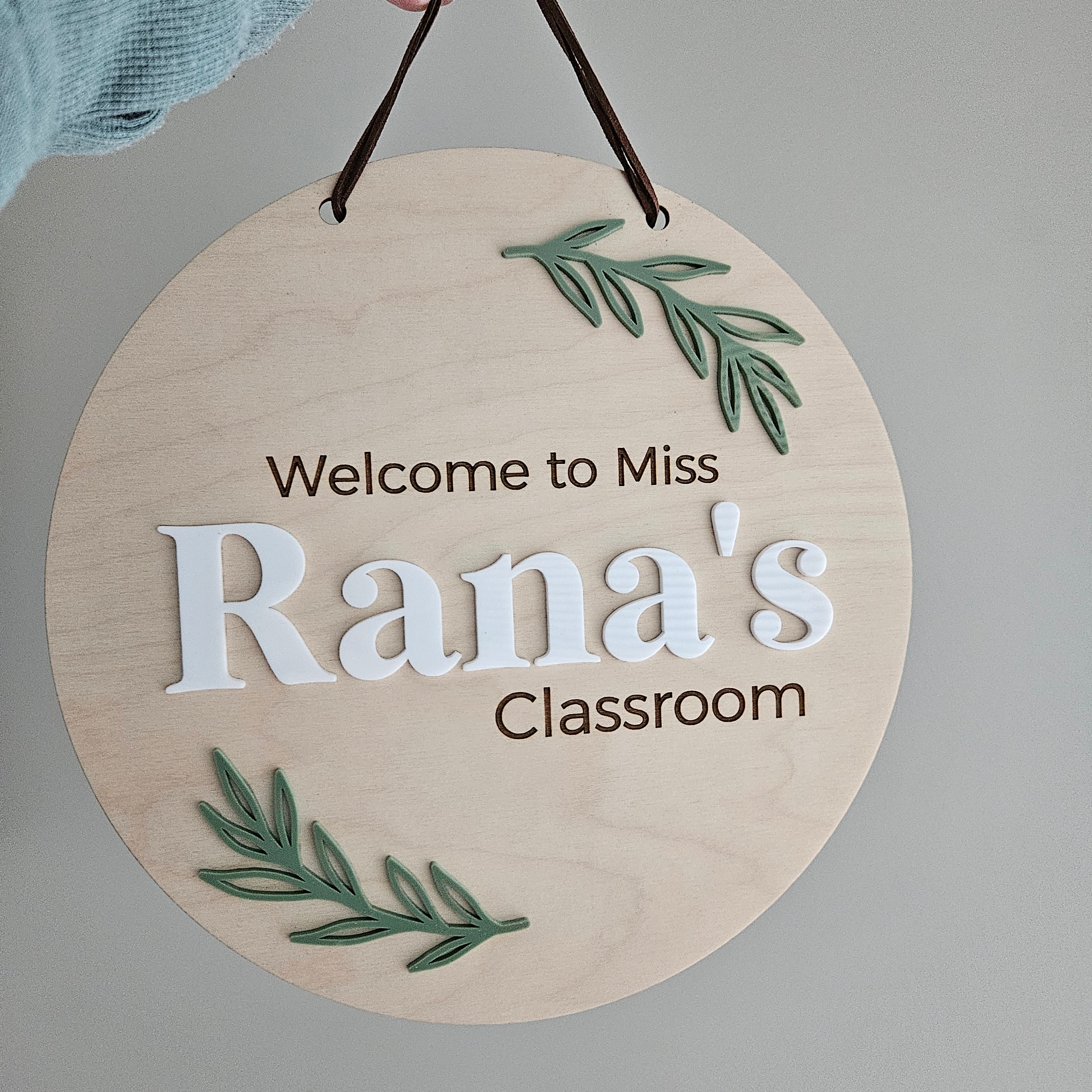Personalized Wood Teacher Door Sign | Classroom Decor - Etsy