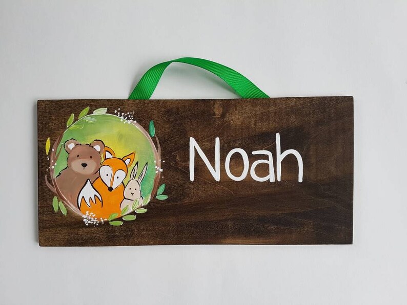 Woodlands Animals Name Sign/ Woodlands nursery/ Nursery Name Etsy