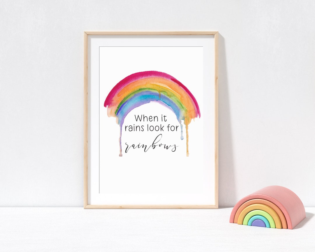 Buy Rainbow Art Print Rainbow Quote Nursery Print Child's Online ...