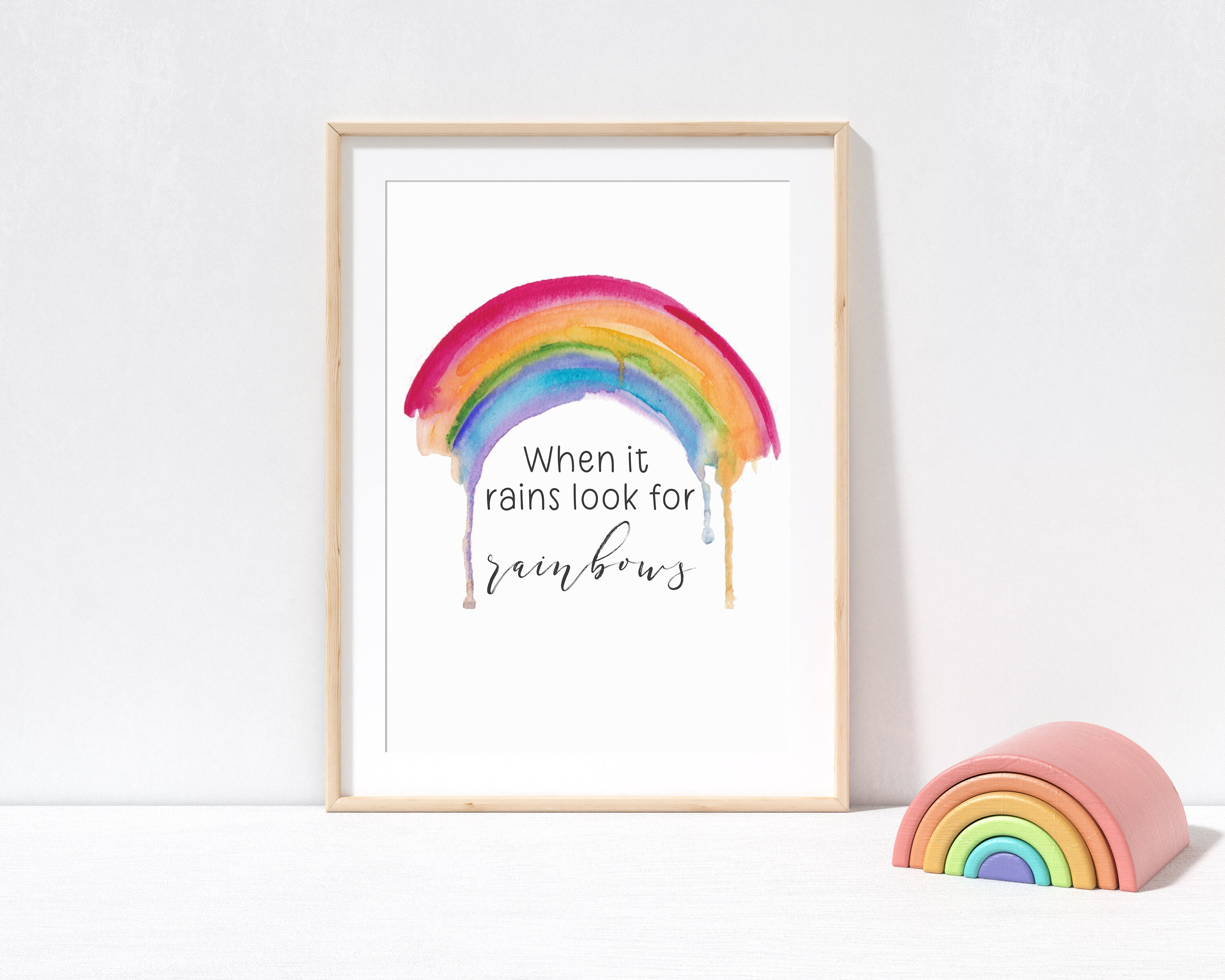 Rainbow Art Print Rainbow Quote nursery print child's Etsy 日本