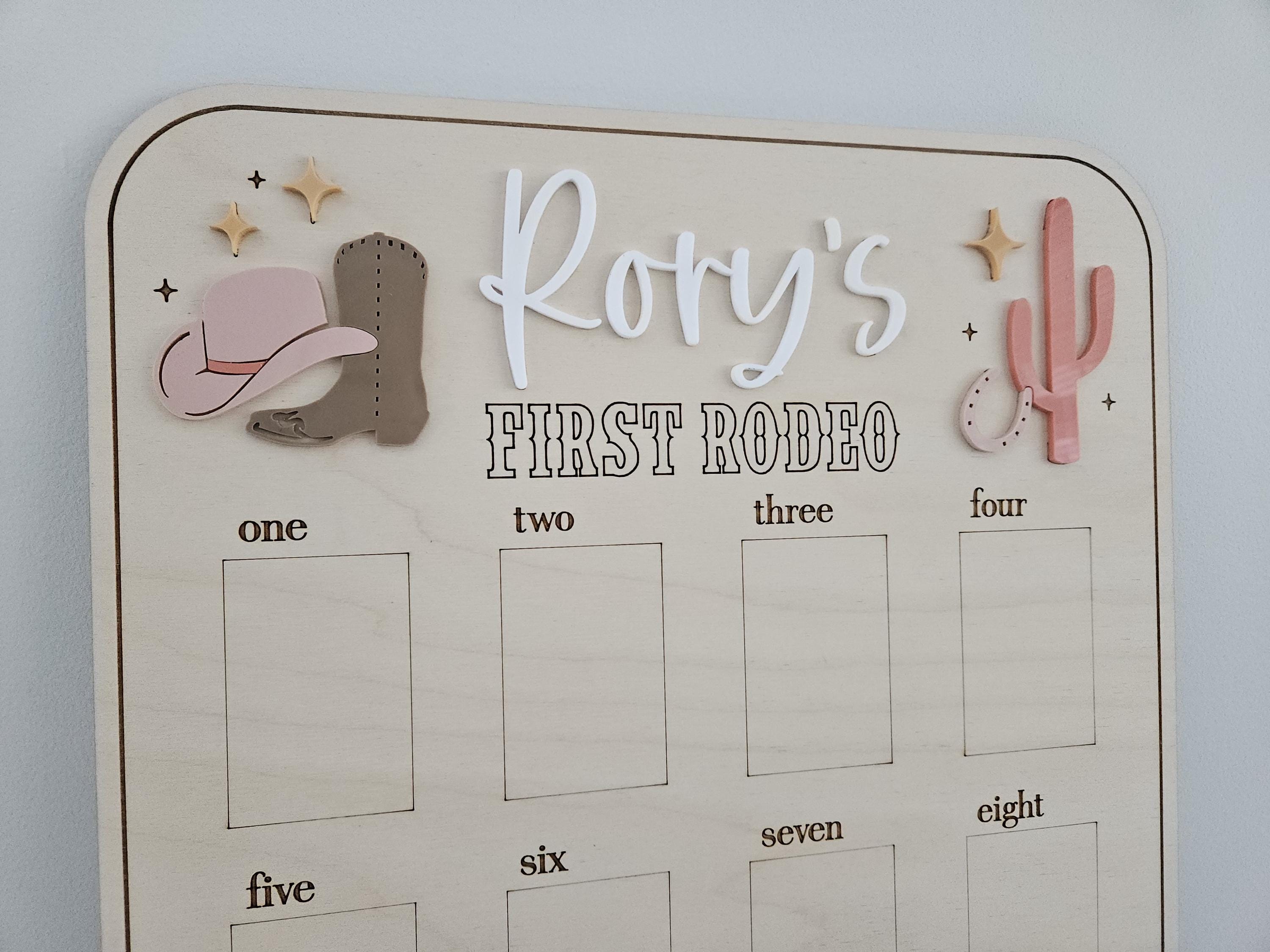 First Year Rodeo Frame My First Rodeo Frame | First Birthday Photo Frame | Birthday Party ...