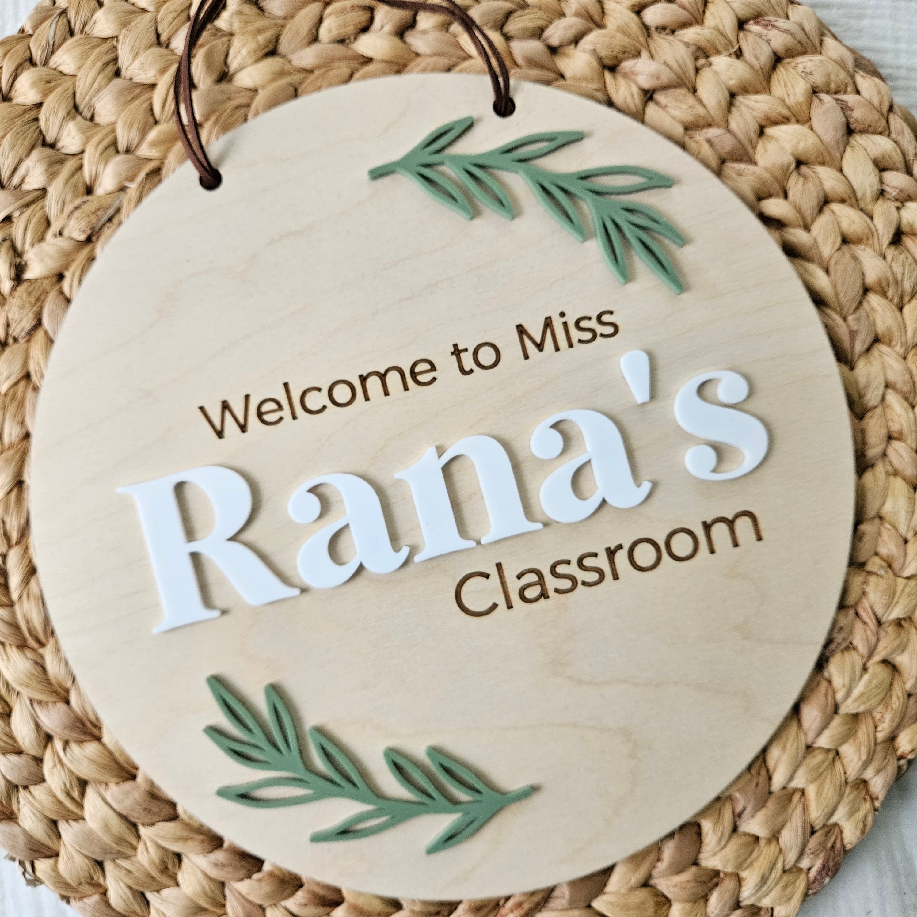 Personalized Wood Teacher Door Sign | Classroom Decor - Etsy