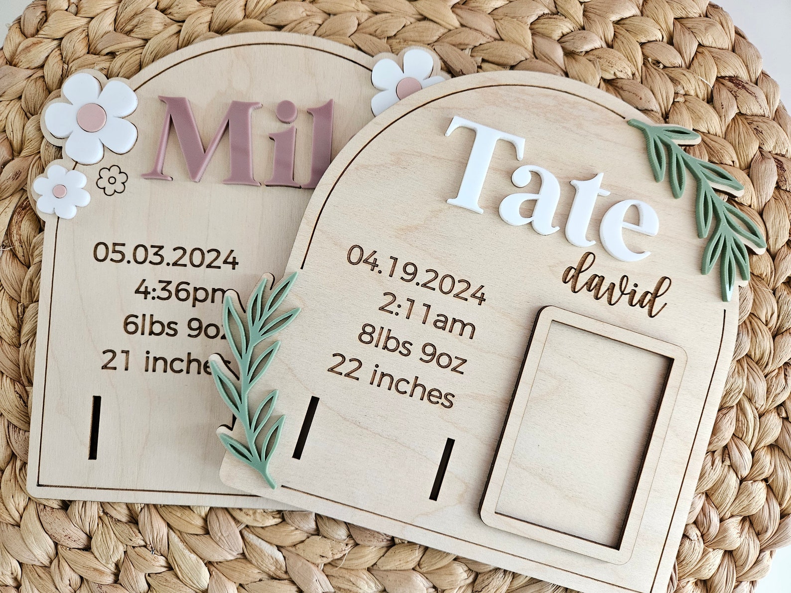 Newborn Name Sign | Birth Statistics Keepsake Sign | Gift for New Mom ...