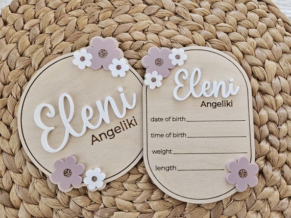 3D Wooden Daisy Baby Monthly Milestone Sign Cards 1-12 Months Interchangeable Monthly Milestone Wood Discs Announcement Sign For Baby Shower Newborn Photo Props Gifts(Pink - View #5