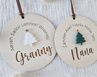 Grandparent Christmas Ornament | Personalized Grandchildren Christmas Ornament | Ornament for Grandparents | Personalized Christmas Gift