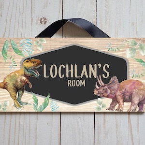 Personalized dinosaur Name Sign/ Dinosaur Room Sign