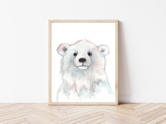 Arctic Animals Nursery Art Print Set Of 4 - Moose, Fox, Penguin And Po – Pixie Paper Store