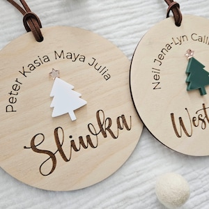 Personalized Family Christmas Ornament | Custom Name Tree Ornament | Family Tree Ornament