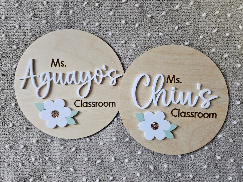 Personalized Teacher Door Plaque Daisy Teacher Name Sign Classroom Door Sign Gift for Teacher image 8