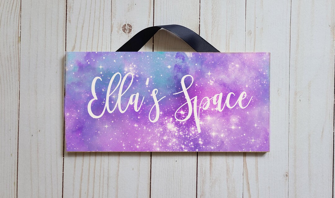 Personalized Purple and Pink Space/ Galaxy Name Sign - Etsy