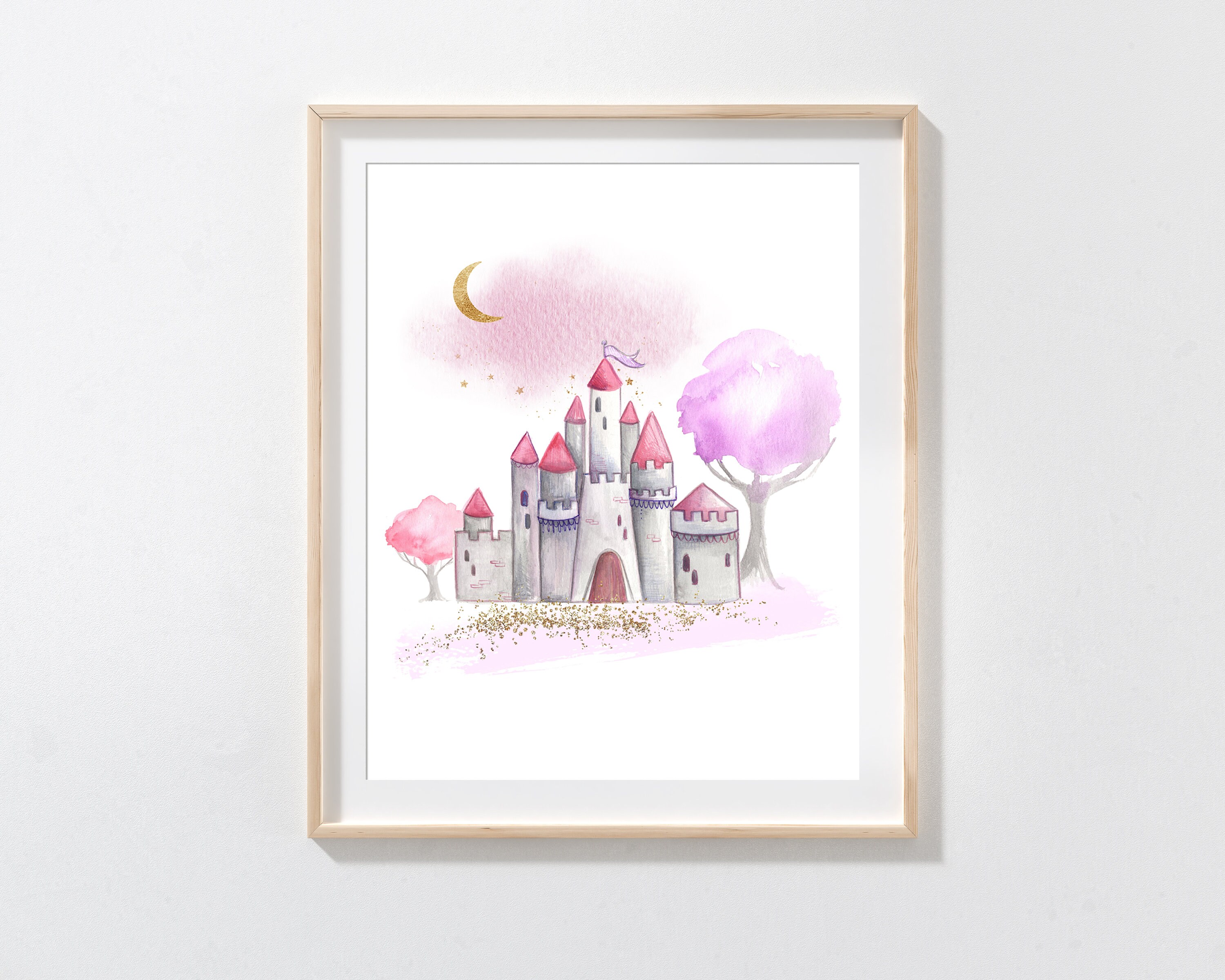 Printable Princess Wall Art/ Castle Princess and Unicorn - Etsy Ireland