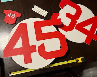 Boston Baseball Retired Number Wall Hangings