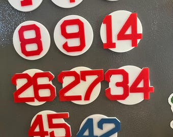 Boston Baseball Retired Number Magnets