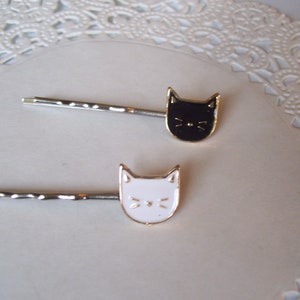 Cat hair pin - kitty hair pin - cat jewelry - hair accessories - women's accessories - repurposed jewelry