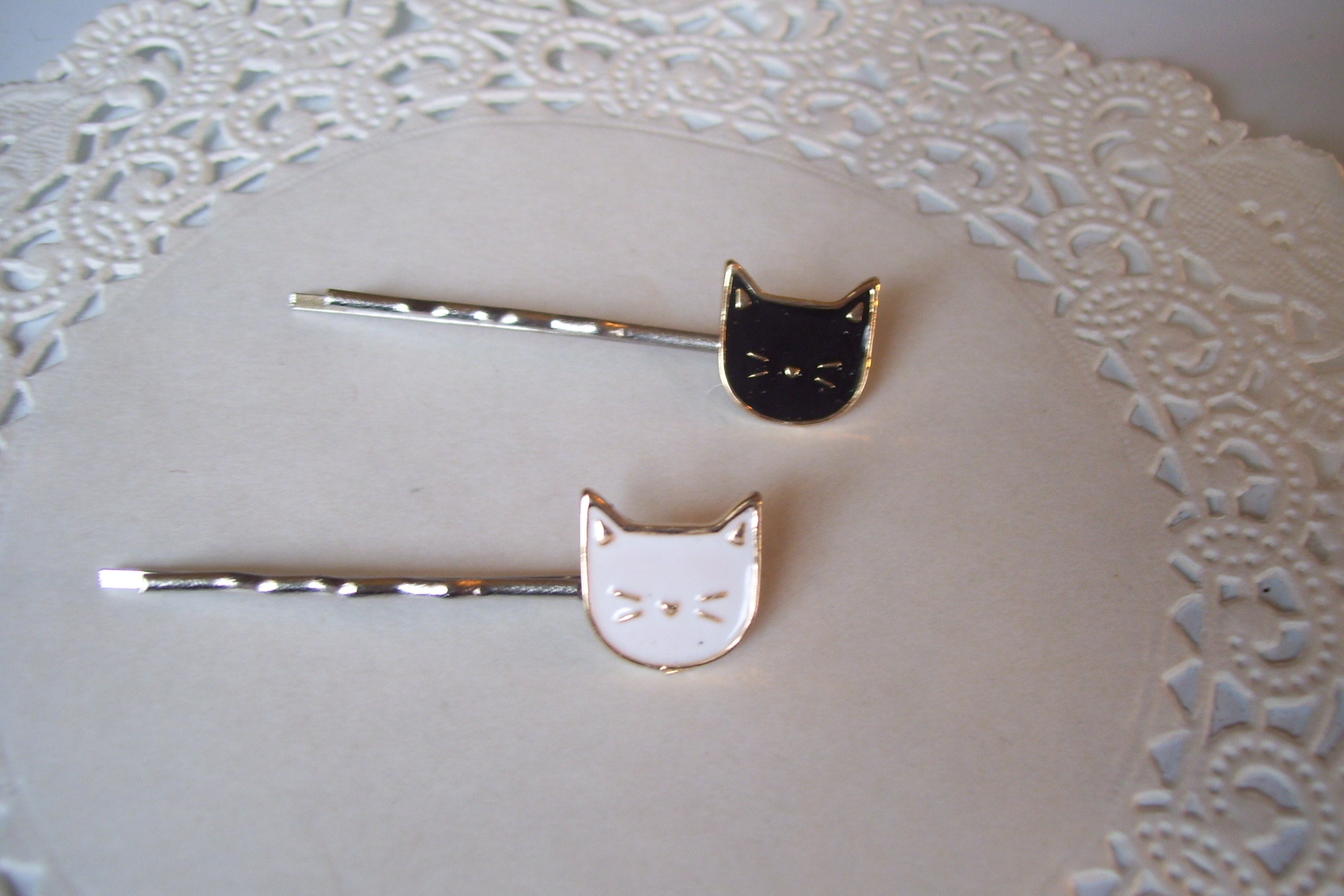 Cat Hair Pin - Kitty Hair Pin - Cat Jewelry - Hair