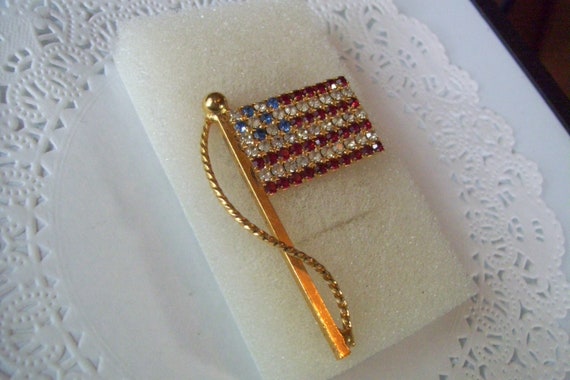 Flag pin - US flag pin - American Flag pin - jewe… - image 5