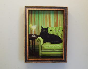 Imán de gato divertido - imán de gato negro - imán de gato diva - regalo para amigos - decoración del hogar