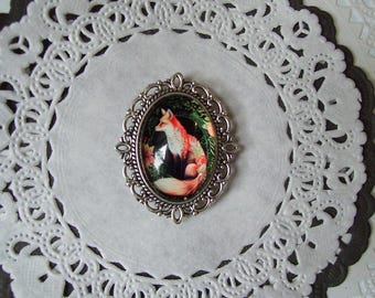 Imán de zorro - joyería reciclada - decoración de zorro - regalo para amigos - decoración del hogar