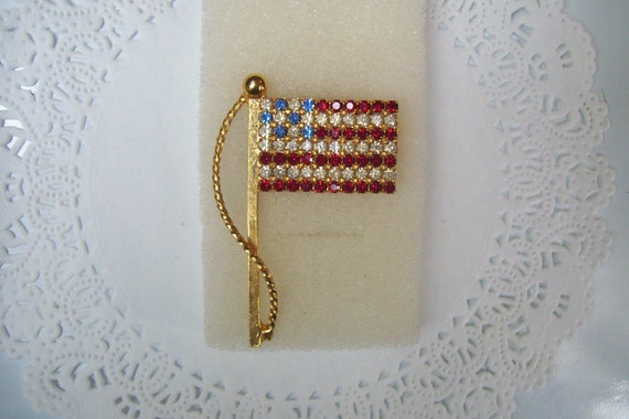 Flag pin - US flag pin - American Flag pin - jewe… - image 2