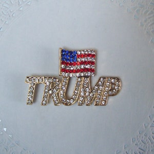 Trump magnet - American Flag magnet - repurposed jewelry - patriotic magnet - US flag magnet