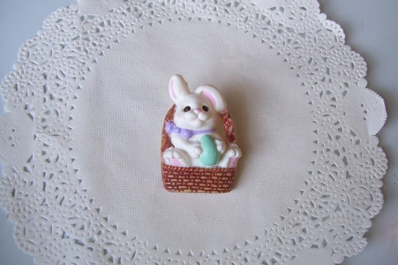 Easter bunny pin - Easter rabbit pin - Hallmark E… - image 2