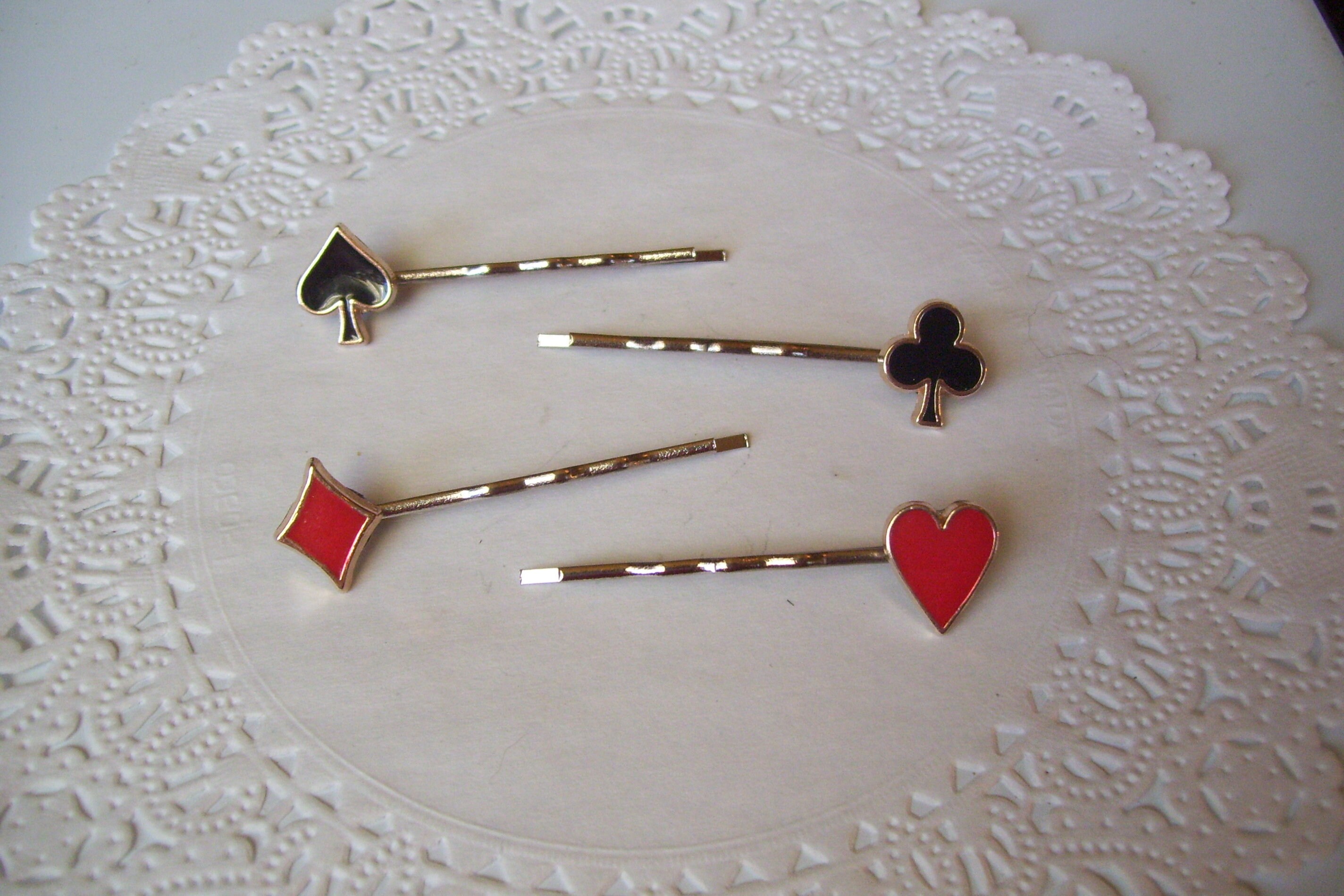 Playing Card Hair Pin - Casino Hair Pin Diamond Hair Pin  display picture 1