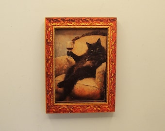 Imán de gato divertido - imán de gato vino - decoración de gato - regalo para amigos - decoración del hogar - imán de oficina