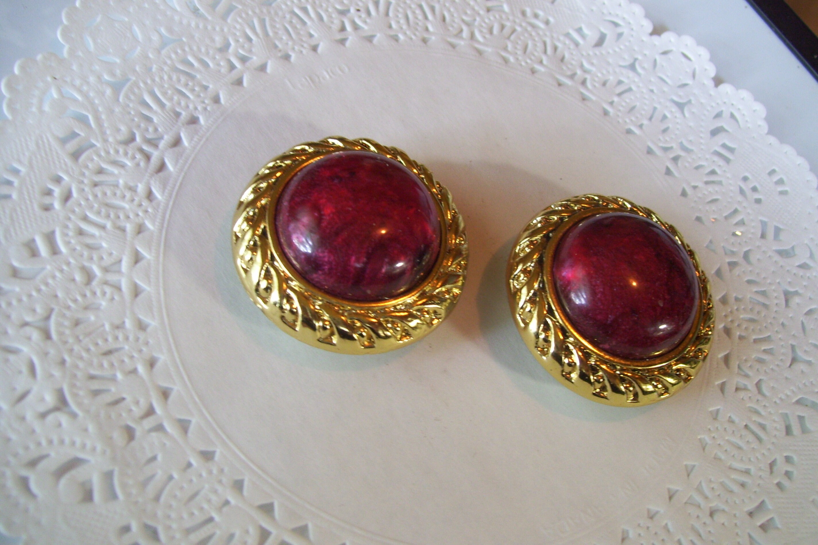 Matte Red Magnets Jeweled Magnet - Red Magnet - Repurposed Jewelry - Office Decor ...