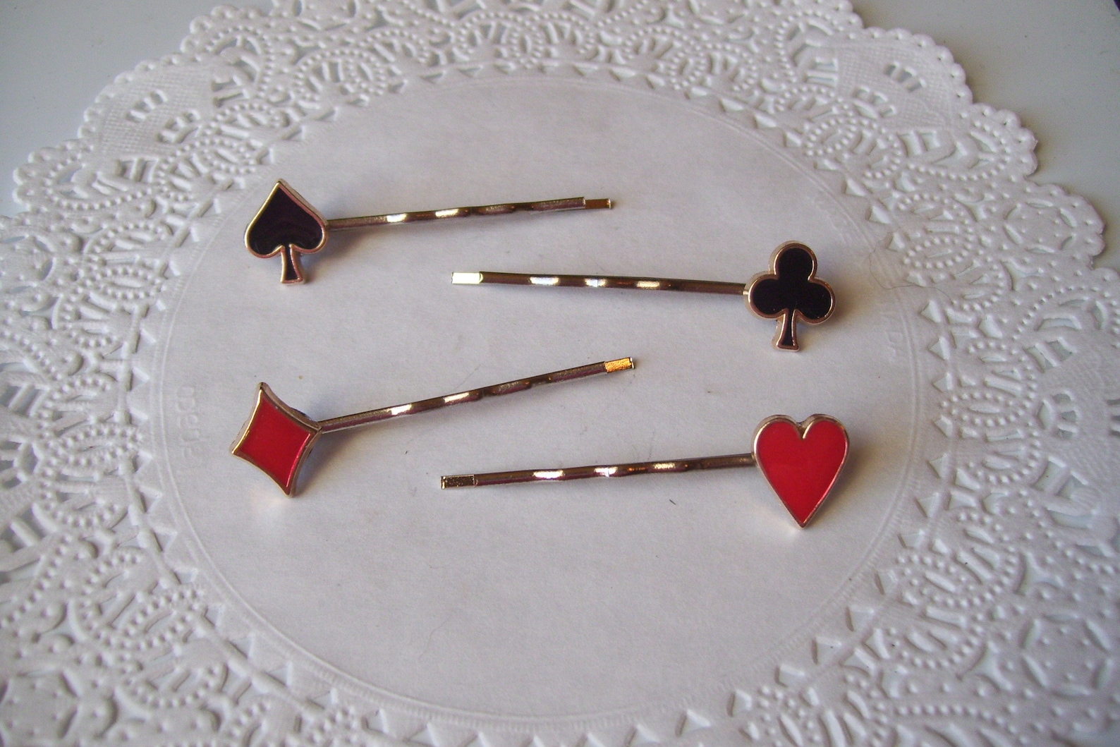 Playing Card Hair Pin Casino Hair Pin Diamond Hair Pin Club Etsy