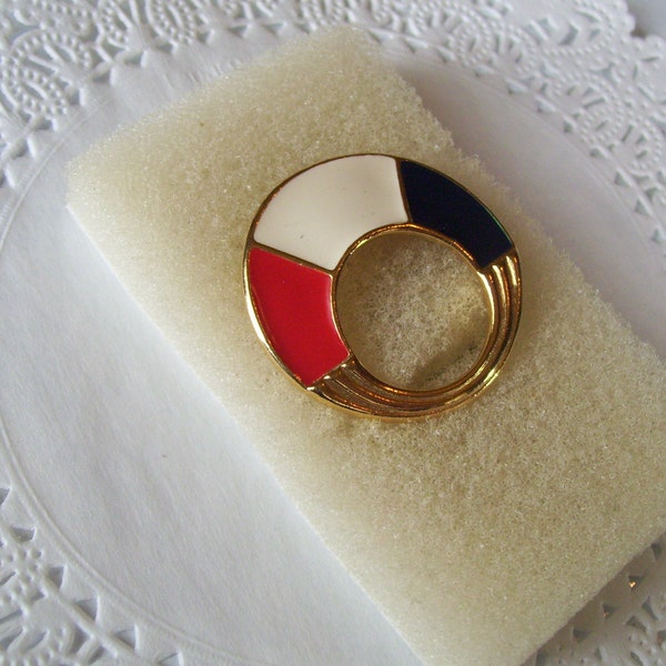 Red White and Blue brooch - patriotic brooch - enamel brooch - women's accessories