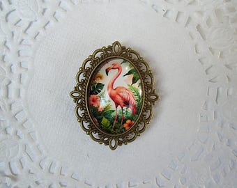 Imán de flamenco - joyería reciclada - decoración de flamencos - decoración del hogar - imán para joyas - regalo para amigos
